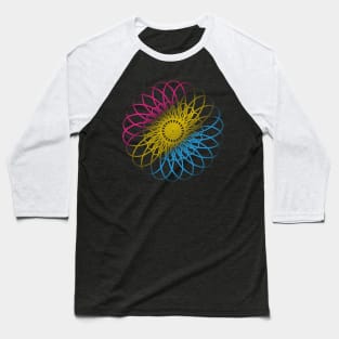 Pansexual Pride Rosette Baseball T-Shirt